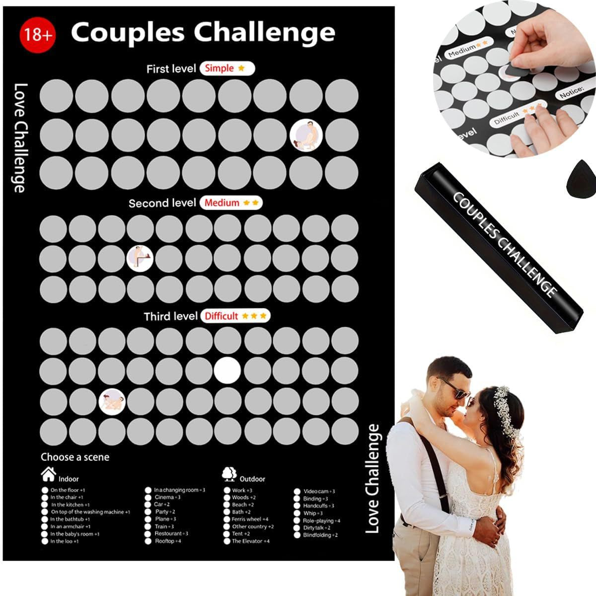 Couples' Adventure Scratch Poster