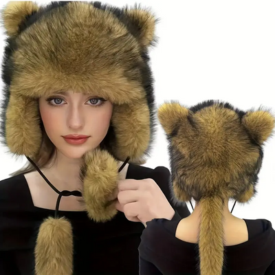 🔥 - Handmade Imitation Raccoon Fur Hat