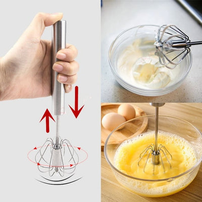 '- Stainless Steel Semi-Automatic Whisk
