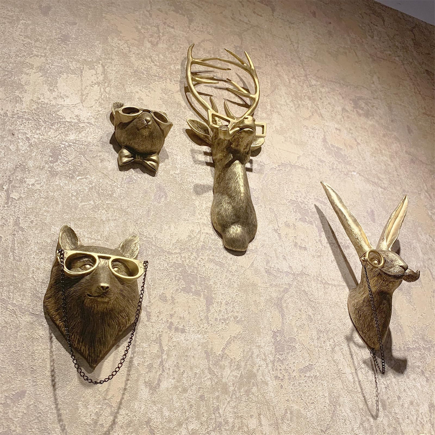Elegant Animal Head Wall Sculptures