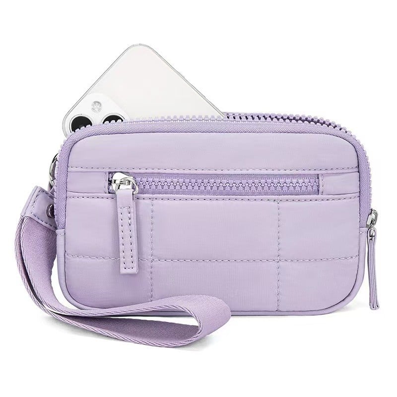 Stylish Nylon Wristlet Wallet with Multiple Compartments