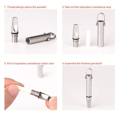 Stainless Steel Breathing Trainer Pendant