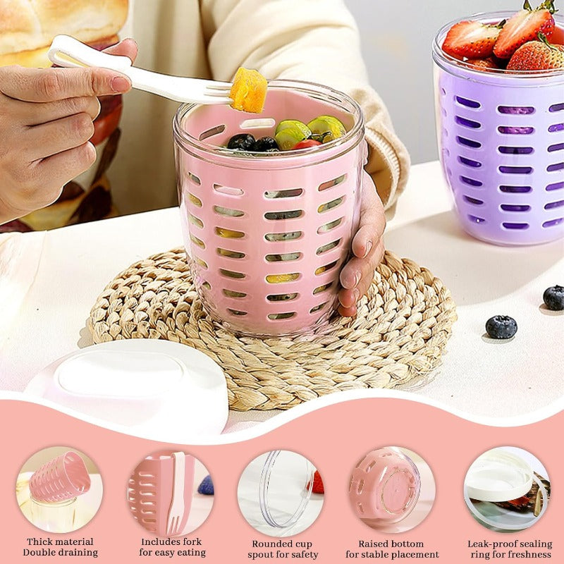 Portable Multi-Purpose Fruit Salad Cup