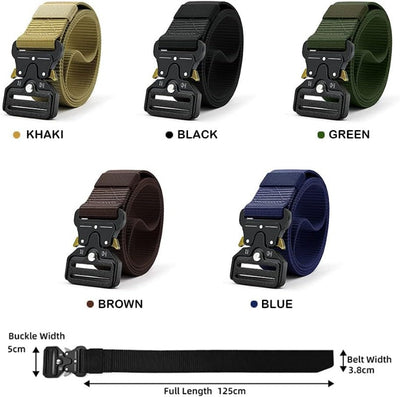 Tactical Nylon Belt with Quick-Release Aluminum Buckle