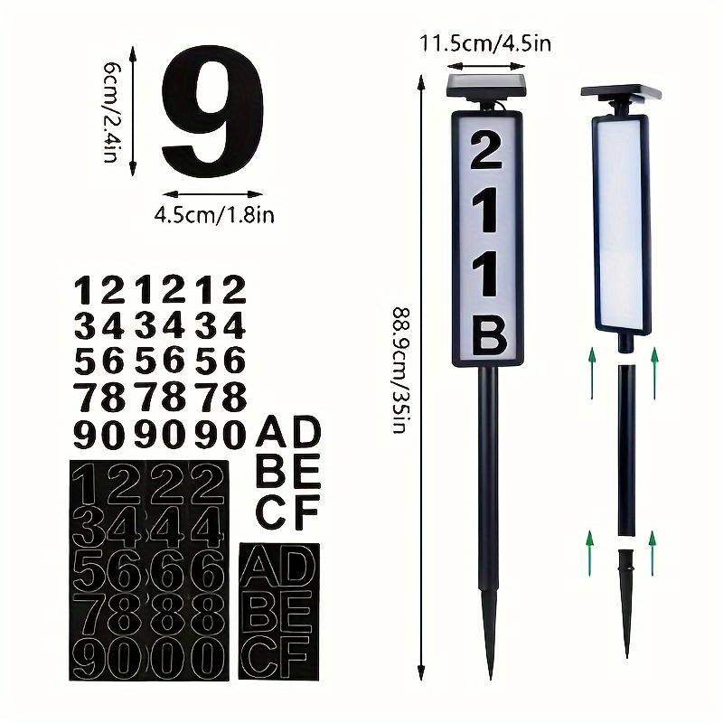Solar-Powered Address Sign with Dual Lighting Modes