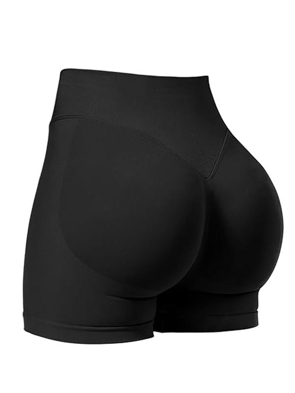 Women's Solid High Waist Sports Spandex Short
