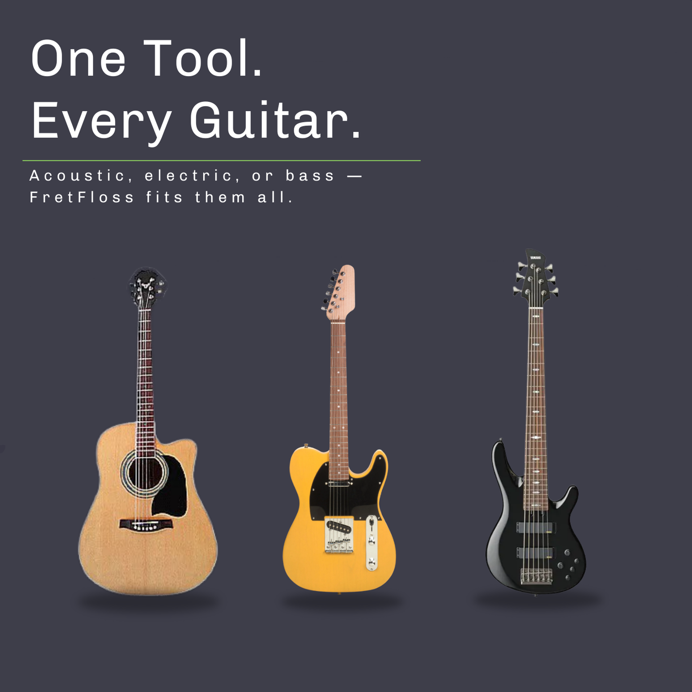 3-in-1 Guitar Fretboard & String Cleaning Tool