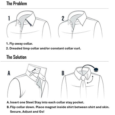 SteelStays Magnetic Collar Stays