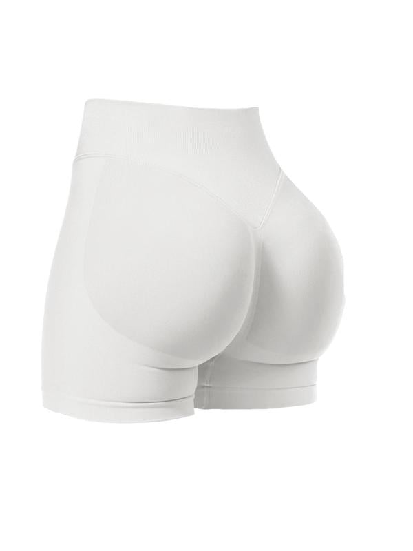 Women's Solid High Waist Sports Spandex Short