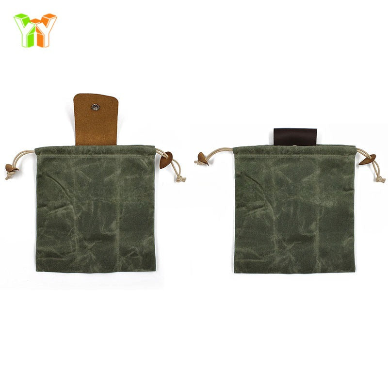 Waxed Canvas Folding Foraging Bag with Durable Design