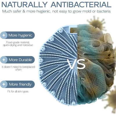 Silver-Infused Silicone Body Brush