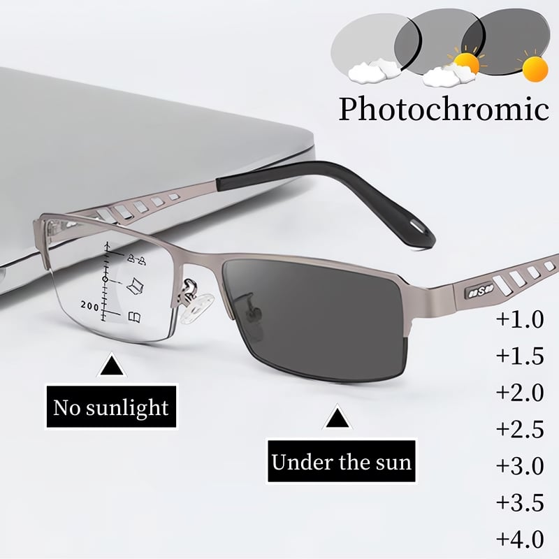 Photochromic Multifocus Anti-Blue Light Reading Glasses
