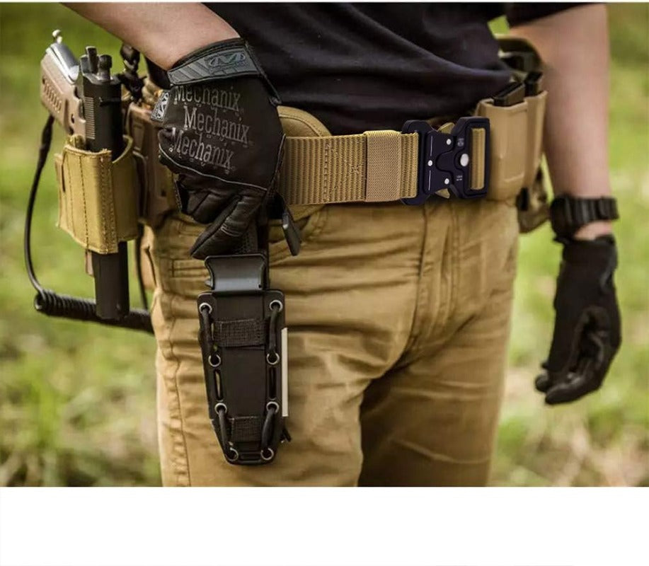 Tactical Nylon Belt with Quick-Release Aluminum Buckle