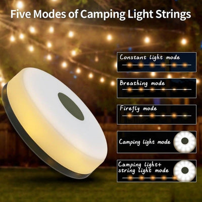 Compact LED Camping Light with USB Rechargeable and Magnetic Base