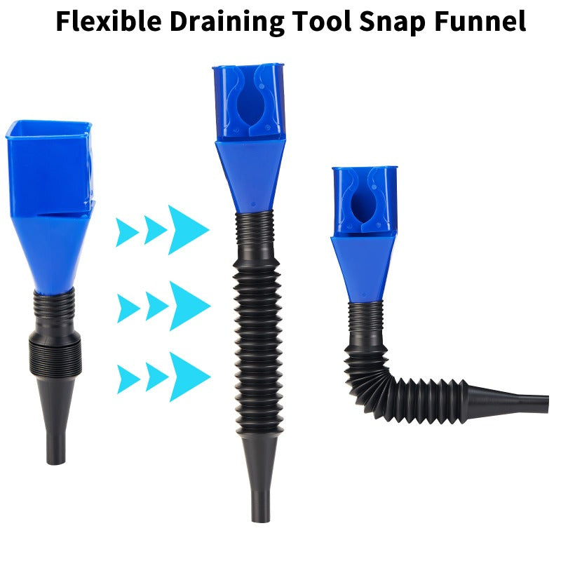Flexible Wide-Mouth Funnel with Built-in Filter