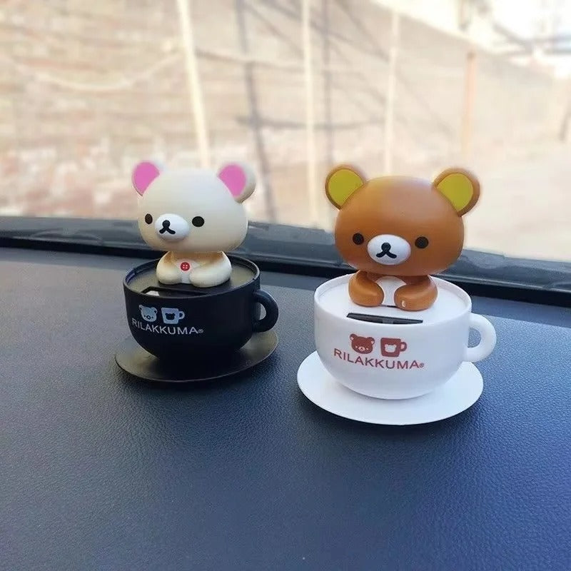 Rilakkuma Solar Nodding Cup Toy