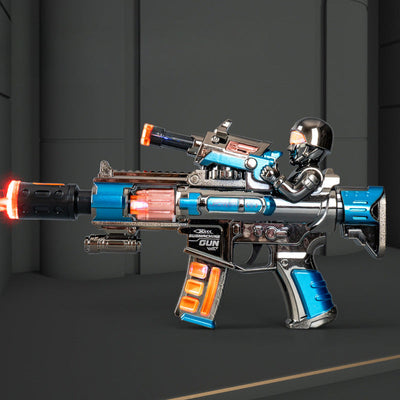 Electric Submachine Gun Toy with Smoke, Sound, and Vibration Effects