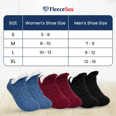 Fleece-Lined Non-Slip Thermal Slippers Socks