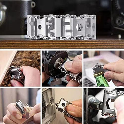29-in-1 Stainless Steel Multitool Bracelet