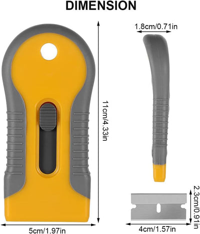 Hob Scraper - Premium Razor Blade Scraper Cleaner with 20pcs Replacement Blades