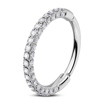 Turquoise Accent Hinged Nose Ring