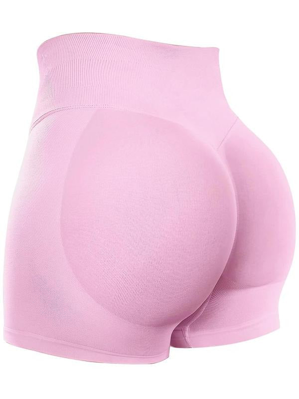 Women's Solid High Waist Sports Spandex Short