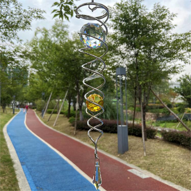 '- Gazing Ball Spiral Tail Wind Spinner Stabilizer