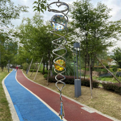 '- Gazing Ball Spiral Tail Wind Spinner Stabilizer