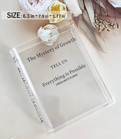 Acrylic Book Vase – Modern Decorative Flower Holder