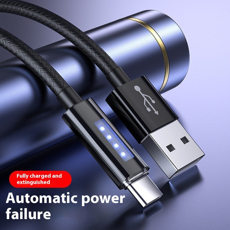 120W Smart LED Charging Cable with Auto-Off & Kevlar Braid