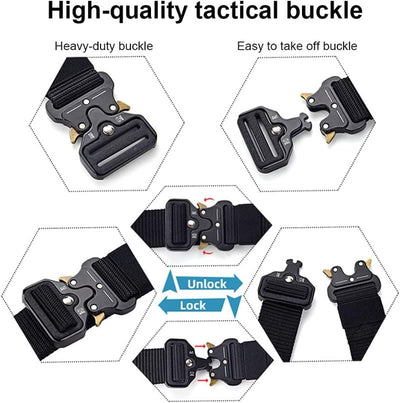 Tactical Nylon Belt with Quick-Release Aluminum Buckle