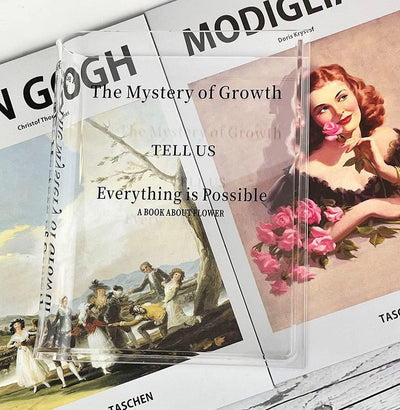 Acrylic Book Vase – Modern Decorative Flower Holder