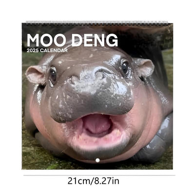 SnuggleMoo Adorable Moo Deng Baby Hippo 2025 Calendar