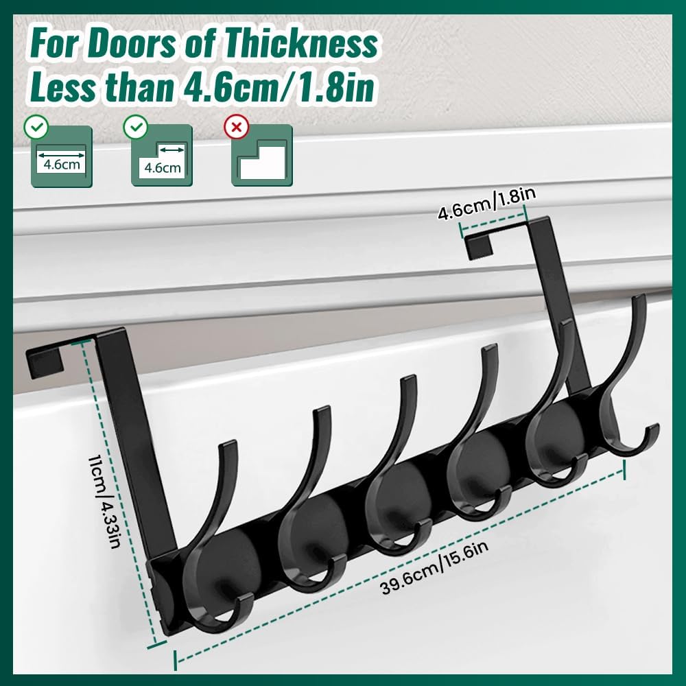 Over Door Hanger with 6 Hooks