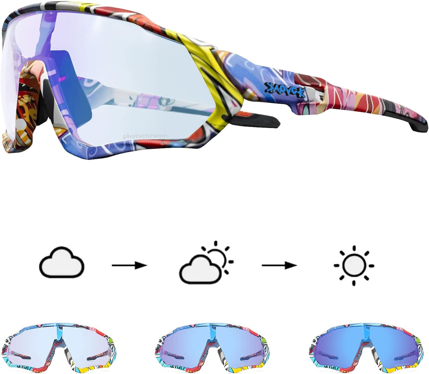 Photochromic Cycling Glasses