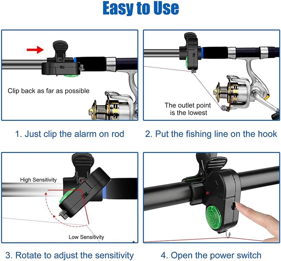 Fishing Alarm with LED Indicator and Adjustable Sensitivity