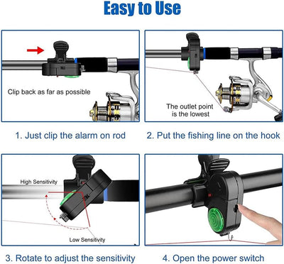 Fishing Alarm with LED Indicator and Adjustable Sensitivity