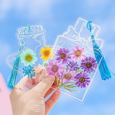 Woyuosn Transparent Dried Flower Bookmarks