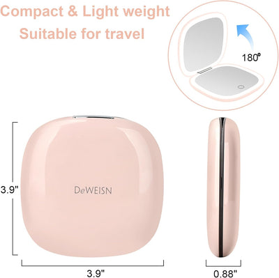 Portable LED Double-Sided Makeup Mirror