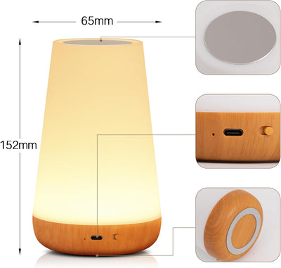 Night Light, LED Touch Bedside Table Lamp, 13 RGB Colours Changing