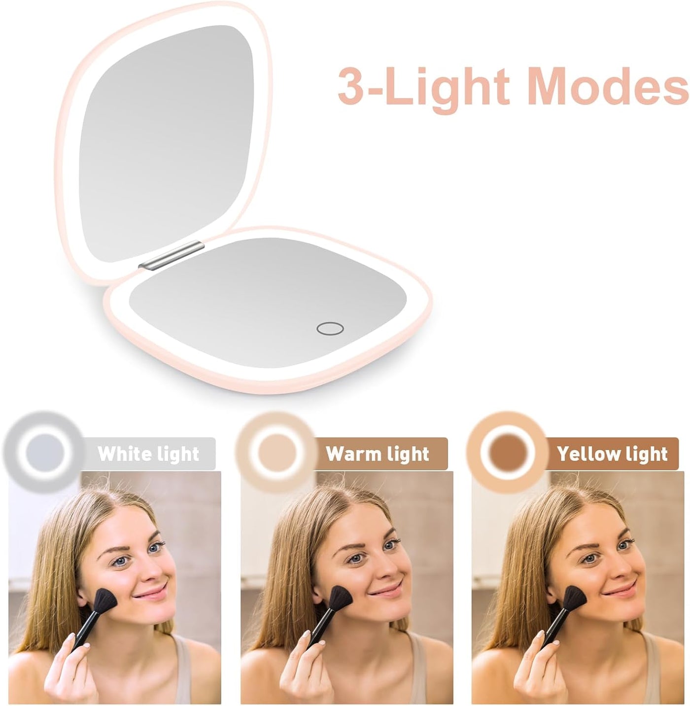 Portable LED Double-Sided Makeup Mirror