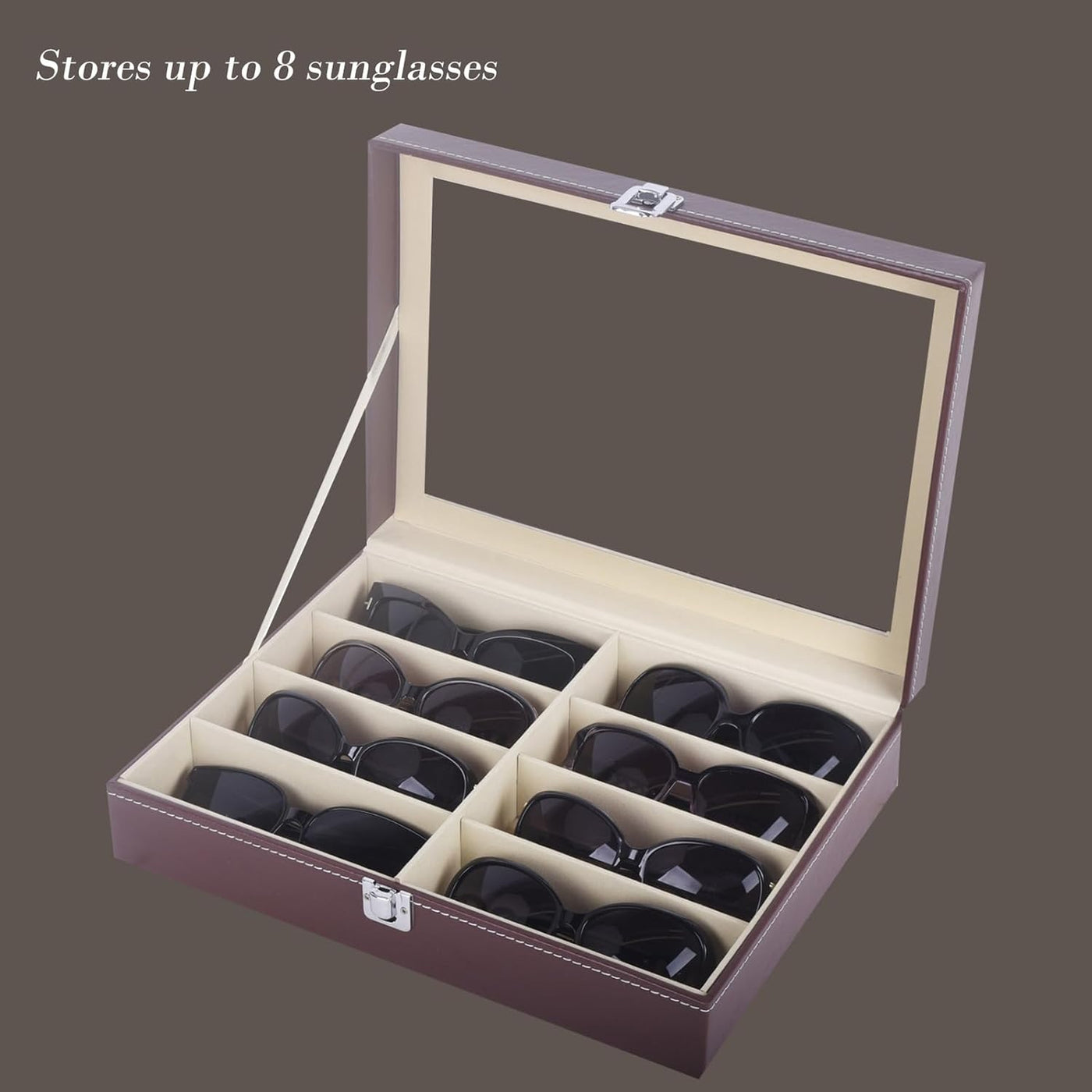 Leather 8 Piece Eyeglasses Storage