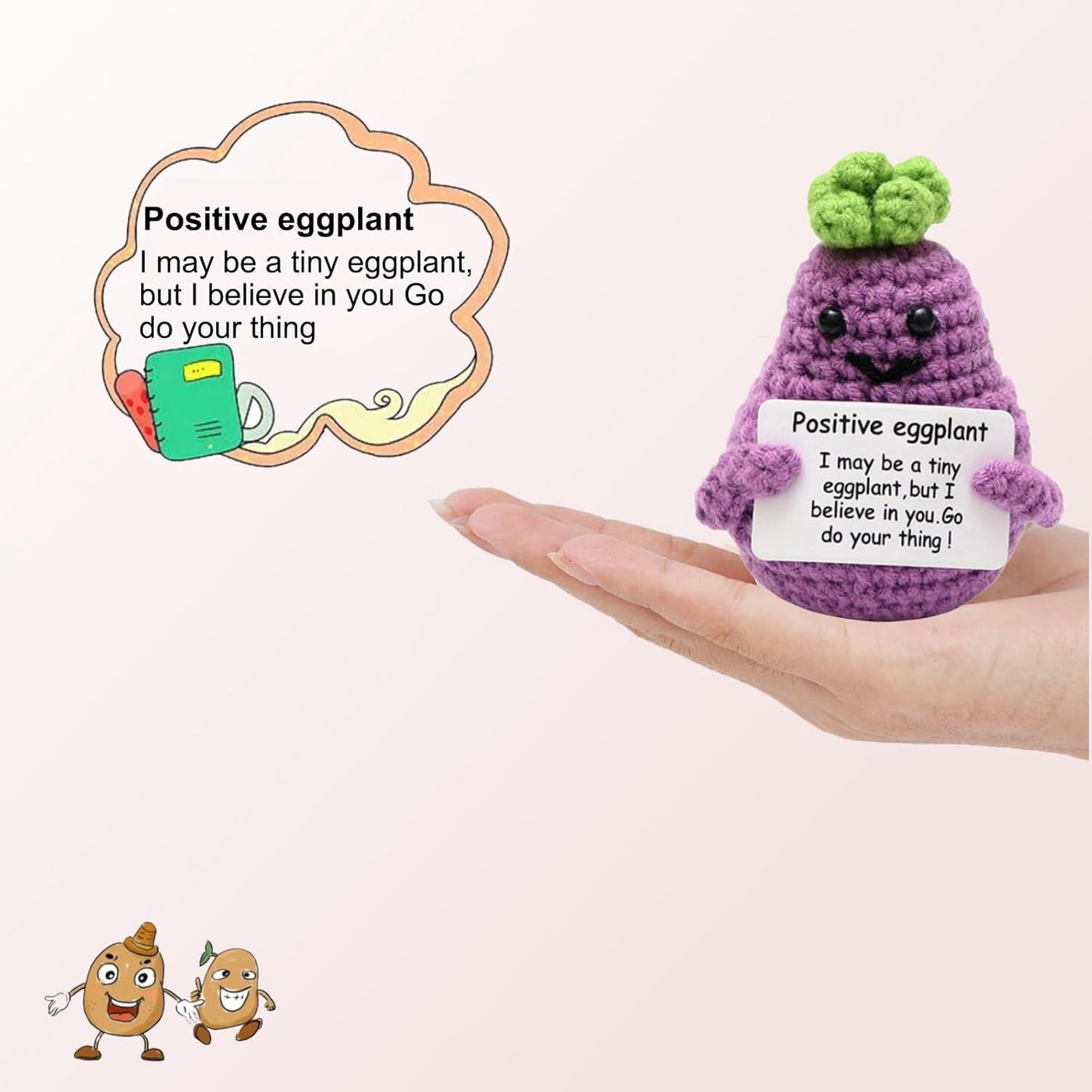 Crochet Positive Fruit,5 Pcs Funny Positive Fruit