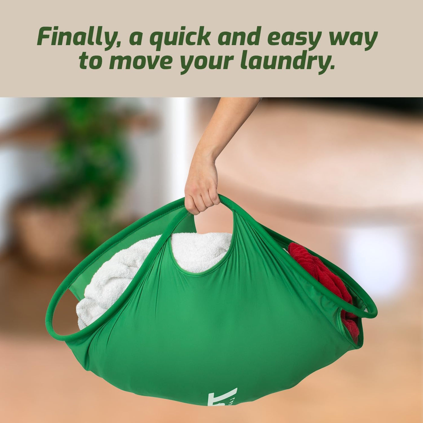 Collapsible Laundry Basket for Easy Clothes Transfer