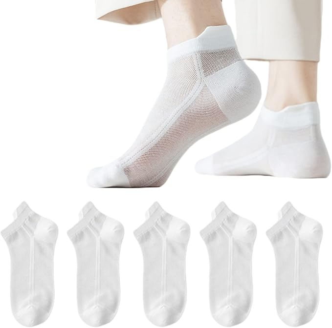 Ultra-Thin Breathable Cotton Mesh Ankle Socks