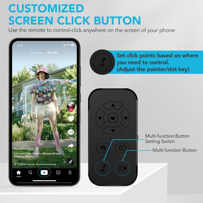 Wireless TikTok Scrolling Remote – Hands-Free Control for Videos & More