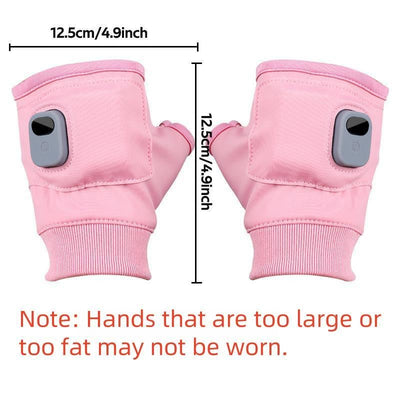 USB Adjustable heating gloves with digital display