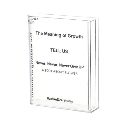 Acrylic Book Vase – Modern Decorative Flower Holder