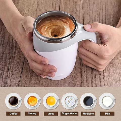 '- Automatic Magnetic Stirring Coffee Mug