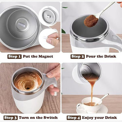 '- Automatic Magnetic Stirring Coffee Mug